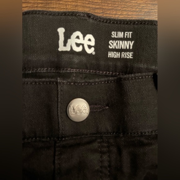 Lee Pull On High Rise Black Skinny Jeans 12 M - Picture 4 of 9